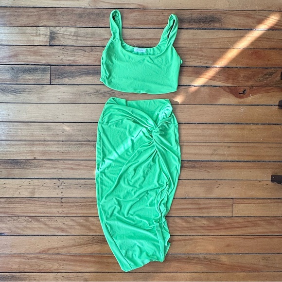 Lime Green Two Piece Set - Picture 3 of 6